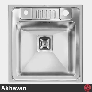 سینک ظرفشویی اخوان مدل Akhavan 382-51 | تک لگنه باکسی توکار