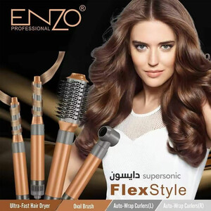 سشوار برس دار انزو مدل Enzo 4131 | با 4 سری و فناوری یونی