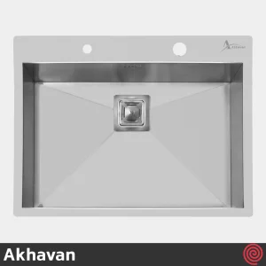 سینک ظرفشویی اخوان مدل Akhavan 336-50 | یک لگنه فلاش مونت باکسی توکار