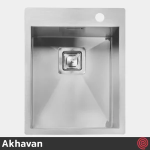 سینک ظرفشویی اخوان مدل Akhavan 344-50 | یک لگنه فلاش مونت باکسی توکار