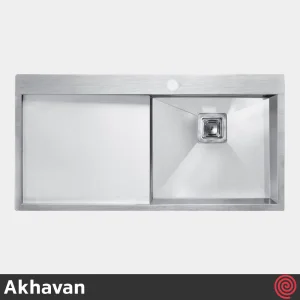 سینک ظرفشویی اخوان مدل Akhavan 350-50 | تک لگنه فلاش مونت باکسی توکار