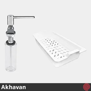 سینک ظرفشویی اخوان مدل Akhavan 373-51 | دو لگنه فانتزی روکار