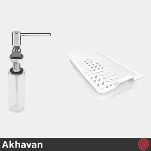 سینک ظرفشویی اخوان مدل Akhavan 384-51 | دو لگنه فانتزی توکار