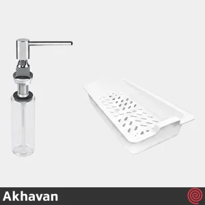 سینک ظرفشویی اخوان مدل Akhavan 385-51 | دو لگنه فانتزی توکار