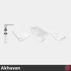 سینک ظرفشویی اخوان مدل Akhavan 504-51 | دو لگنه فانتزی توکار