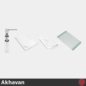 سینک ظرفشویی اخوان مدل Akhavan 305-NEW-60 | دو لگنه باکسی روکار