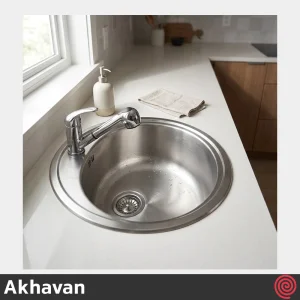 سینک ظرفشویی اخوان مدل Akhavan 20 | تک لگنه دایره ای توکار