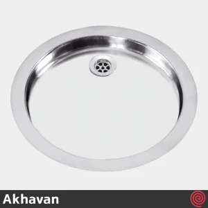 سینک ظرفشویی اخوان مدل Akhavan 22 | تک لگنه دایره ای توکار