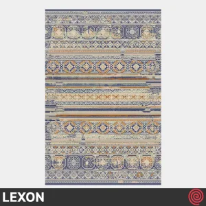 فرش ماشینی 700 شانه لکسون کلکسیون هرمز کد LEXON 7002 | رنگ سرمه ای