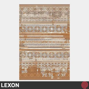 فرش ماشینی 700 شانه لکسون کلکسیون هرمز کد LEXON 7002 | رنگ مسی