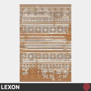 فرش ماشینی 700 شانه لکسون کلکسیون هرمز کد LEXON 7002 | رنگ مسی