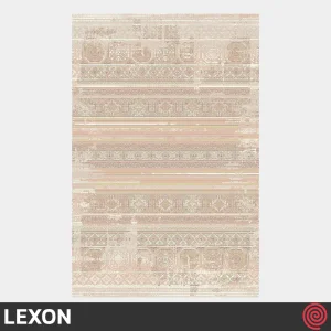 فرش ماشینی 700 شانه لکسون کلکسیون هرمز کد LEXON 7002 | رنگ بژ