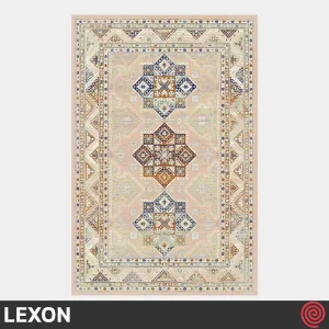 فرش ماشینی 700 شانه لکسون کلکسیون هرمز کد LEXON 7004 | رنگ بژ