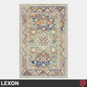 فرش ماشینی 700 شانه لکسون کلکسیون هرمز کد LEXON 7004 | رنگ سبز