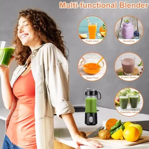 شیکر و آبمیوه گیری شارژی گرین لاین مدل Green Lion GNBLNDMPJBK |  قابل حمل 380 میلی لیتر