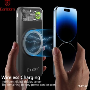 پاور بانک ظرفیت 10000 بی سیم ارلدام مدل Earldom ET-PD52