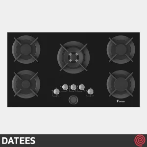 اجاق گاز صفحه ای 5 شعله داتیس مدل DATEES DG-596 | بدنه شیشه ای