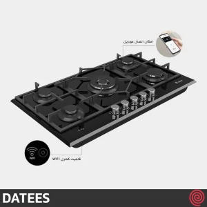اجاق گاز صفحه ای 5 شعله داتیس مدل DATEES DG-585 | بدنه شیشه ای