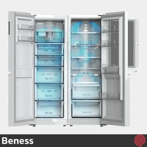 یخچال و فریزر دوقلو 36 فوت بنس مدل پولاریس Beness Polaris | رنگ سفید