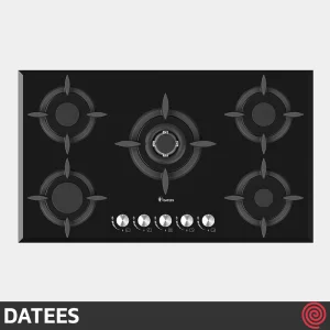 اجاق گاز صفحه ای 5 شعله داتیس مدل DATEES DG-536 | بدنه شیشه ای