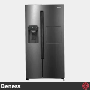 یخچال و فریزر ساید بای ساید 32 فوت بنس مدل اگنس Beness Agnes | رنگ نقره ای