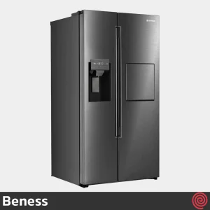 یخچال و فریزر ساید بای ساید 32 فوت بنس مدل اگنس Beness Agnes | رنگ نقره ای
