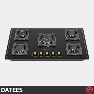 اجاق گاز صفحه ای 5 شعله داتیس مدل DATEES DG-535 | بدنه شیشه ای
