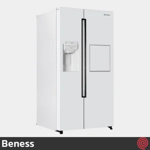 یخچال و فریزر ساید بای ساید 32 فوت بنس مدل اگنس Beness Agnes | رنگ سفید