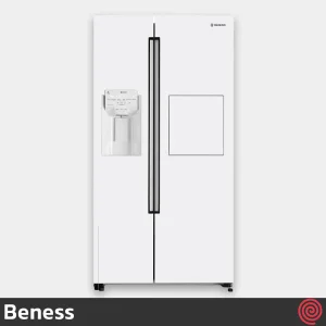 یخچال و فریزر ساید بای ساید 32 فوت بنس مدل اگنس Beness Agnes | رنگ سفید
