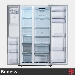 یخچال و فریزر ساید بای ساید 32 فوت بنس مدل اگنس Beness Agnes | رنگ سفید