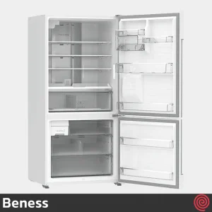 یخچال فریزر 28 فوت فریزر پایین بنس مدل کراس Beness Cross | رنگ سفید