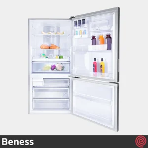 یخچال فریزر 28 فوت فریزر پایین بنس مدل کراس Beness Cross | رنگ نقره ای