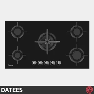 اجاق گاز صفحه ای 5 شعله داتیس مدل DATEES DG-501 | بدنه شیشه ای