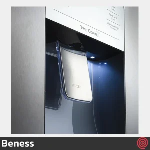 نمای داخل یخچال فریزر 14 فوت فریزر پایین بنس مدل دیسنت Beness Desent | رنگ نقره ای