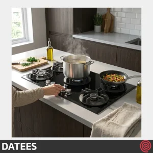 اجاق گاز صفحه ای 5 شعله داتیس مدل DATEES DG-551 | بدنه شیشه ای