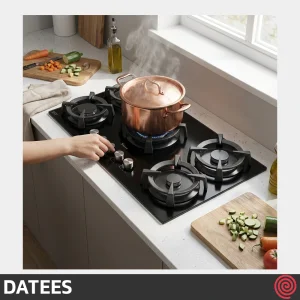 اجاق گاز صفحه ای 5 شعله داتیس مدل DATEES DG-567 | بدنه شیشه ای