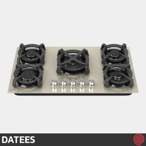 اجاق گاز صفحه ای 5 شعله داتیس مدل DATEES DG-567 Beige | بدنه شیشه ای