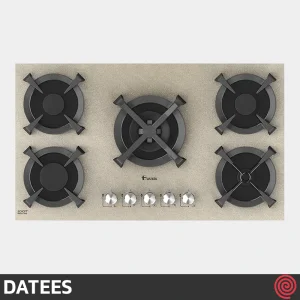 اجاق گاز صفحه ای 5 شعله داتیس مدل DATEES DG-567 Beige | بدنه شیشه ای