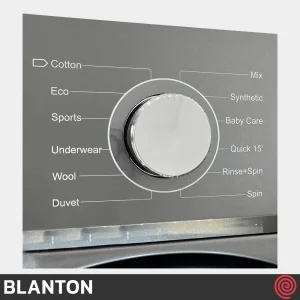 برنامه ها کنترل پنل ماشین لباسشویی 8 کیلوگرم بلانتون مدل BLANTON WM8405W - رنگ نقره ای