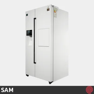 یخچال و فریزر ساید بای ساید 32 فوت سام مدل SAM ROSSO3/WE رنگ سفید چرمی