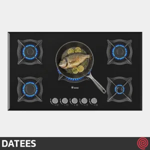 اجاق گاز صفحه ای 5 شعله داتیس مدل DATEES DG-531 | بدنه شیشه ای