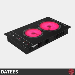 اجاق گاز صفحه ای 2 شعله داتیس مدل DATEES DGE-250 | مدل برقی و بدنه سرامیکی