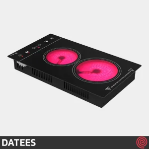 اجاق گاز صفحه ای 2 شعله داتیس مدل DATEES DGE-250 | مدل برقی و بدنه سرامیکی