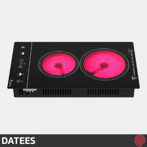 اجاق گاز صفحه ای 2 شعله داتیس مدل DATEES DGE-250 | مدل برقی و بدنه سرامیکی