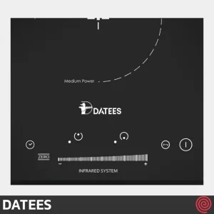 اجاق گاز صفحه ای 2 شعله داتیس مدل DATEES DGE-253 | مدل برقی و بدنه سرامیکی