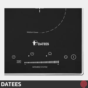 اجاق گاز صفحه ای 2 شعله داتیس مدل زه استیل DATEES DGE-253 | مدل برقی و بدنه سرامیکی