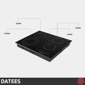 اجاق گاز صفحه ای 4 شعله داتیس مدل DATEES DGE-453 | مدل برقی و بدنه سرامیکی