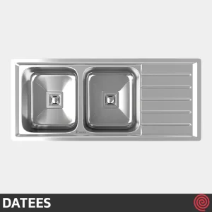 سینک ظرفشویی داتیس مدل DATEES DB-212-51 | دو لگنه فانتزی توکار