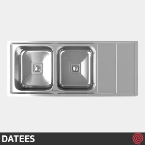 سینک ظرفشویی داتیس مدل DATEES DB-197-51 | دو لگنه فانتزی توکار