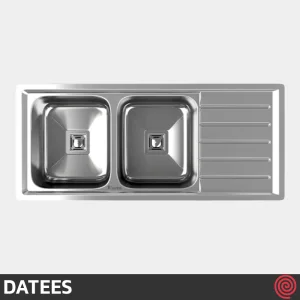 سینک ظرفشویی داتیس مدل DATEES DB-196-51 | دو لگنه فانتزی توکار
